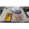 Image 1 : 2 COMIC BOOKS, BROKEN CHOPSTICK SET & SALT ROCK DECOR
