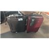 Image 1 : RED & BLACK LUGGAGE WITH EXTENDABLE HANDLES AND WHEELS INCLUDING ROOTS BRAND