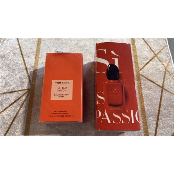 GIORGIO ARMANI SI PASSION PERFUME & TOM FORD BITTER PEACH EAU DE PARFUM