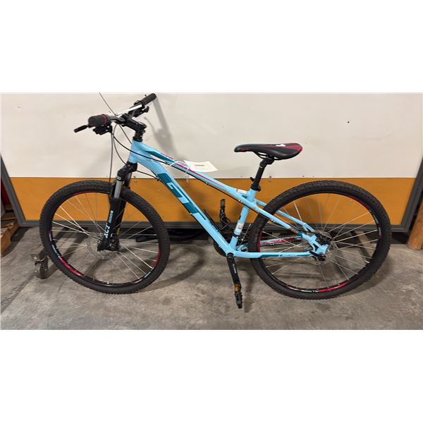 LIGHT BLUE GT LAGUNA PRO TRIPLE TRIANGLE RIGID-TAIL 21-SPEED RECREATION BICYCLE