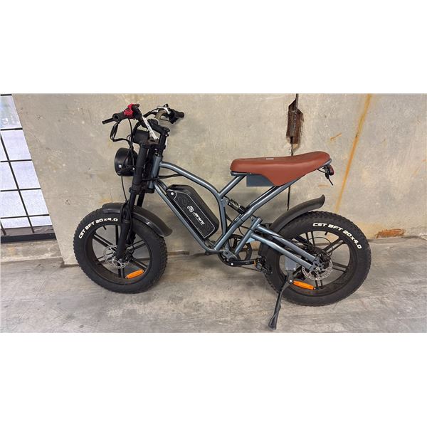 DARK METALLIC X50 MOPED E-BIKE 750W 48V REAR HUB MOTOR SOLID MAG WHEELS MECHANICAL DISC BRAKES FAT