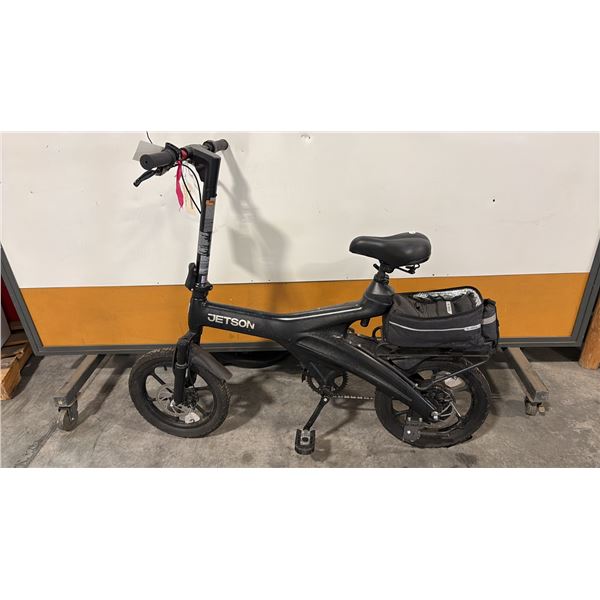 BLACK HAZE FOLDING E-BIKE 350W 48V REAR HUB MOTOR SOLID MAG WHEELS MECHANICAL DISC BRAKES COMPACT