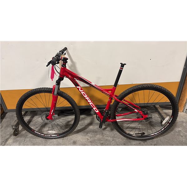 RED CHARGER 9.3 6061 FORMED TUBING 29ER SHIMANO DRIVETRAIN HYDRAULIC DISC BRAKES NO PEDALS TRAIL