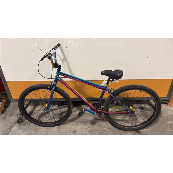 JET FUEL 26" CRUISER BMX BIKE SINGLE-SPEED MICRODRIVE 48-SPOKE ALLOY WHEELS FRONT CALIPER REAR U-BRA