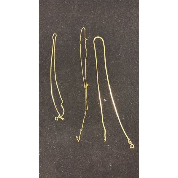 THREE APPROX 10K+ CHAINS