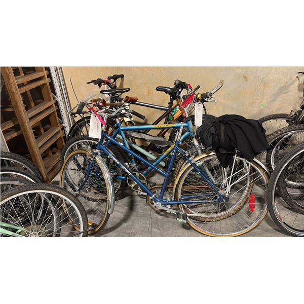 FIVE-UNIT ASSORTED MULTI-GEAR STEEL/ALUMINUM HYBRID MOUNTAIN URBAN COMMUTER BICYCLE