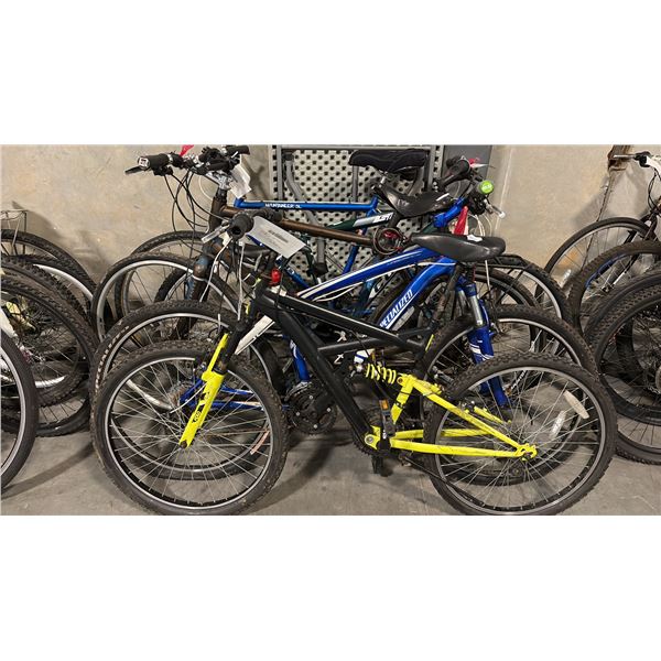 5-UNIT ASSORTED MULTI-GEAR ALUMINUM/STEEL HYBRID TRAIL URBAN CROSS-COUNTRY BICYCLES