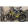 Image 1 : FIVE-UNIT ASSORTED MULTI-GEAR ALUMINUM/STEEL MOUNTAIN HYBRID URBAN ROAD BICYCLE