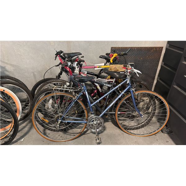 FIVE-UNIT ASSORTED MULTI-GEAR STEEL/ALUMINUM HYBRID MOUNTAIN RECREATIONAL BICYCLE