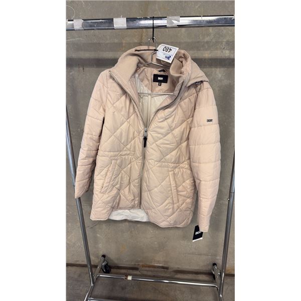CREAM QUILTED POLYESTER HEAVY WEATHER OUTERWEAR