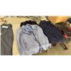 Image 2 : LIGHT BLUE LINEN BLEND BLAZER NAVY DRESS SHIRT BLACK ITALIAN WOOL VARSITY JACKET GREY ACCENT HOODIE