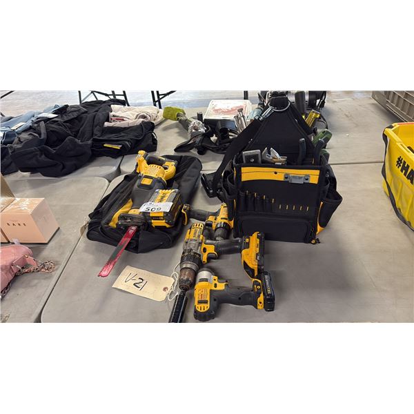 DEWALT POWER TOOLS INCL 20V MAX RECIPROCATING SAW HAMMER DRILL DRIVER IMPACT DRIVER LITHIUM ION