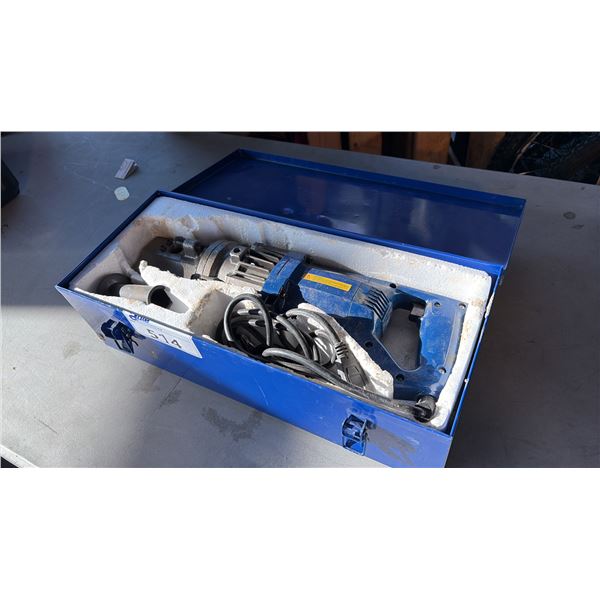 RC-16 PORTABLE ELECTRIC HYDRAULIC REBAR CUTTER 4-16MM CAPACITY 110V STEEL CARRYING CASE