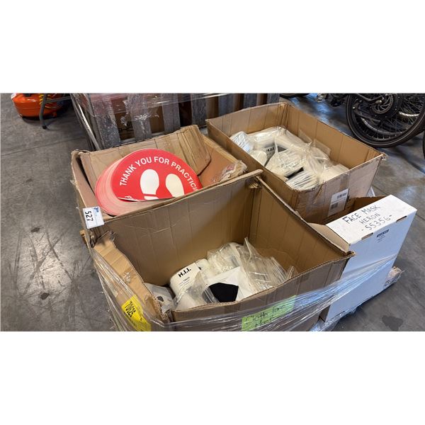 BULK COMMERCIAL SAFETY SIGNAGE AND TEXTILE FACE MASK INVENTORY