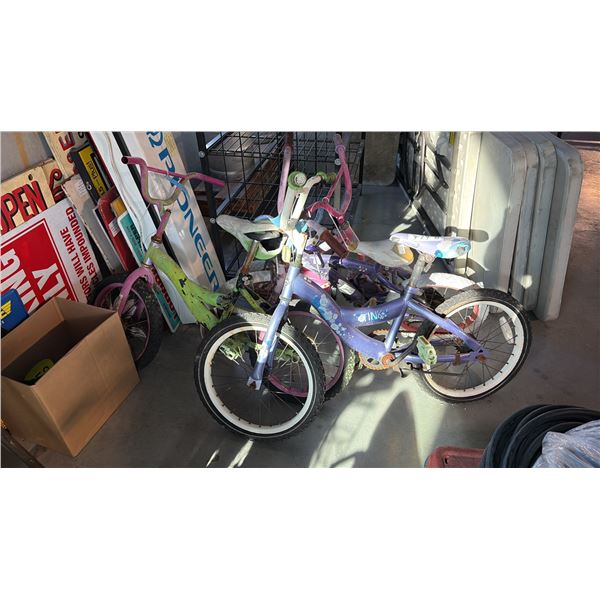 THREE MOUNTAIN BIKES AND TWO LOOSE TIRES INCL TELLURIDE INFINITY