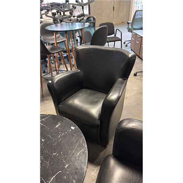 BLACK CLUB FLAIR BACK ARM CHAIR