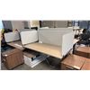 Image 1 : ASH WOOD STEELCASE MOTORIZED HEIGHT-ADJUSTABLE DESK 60"X30" IN W/ PRIVACY PANEL