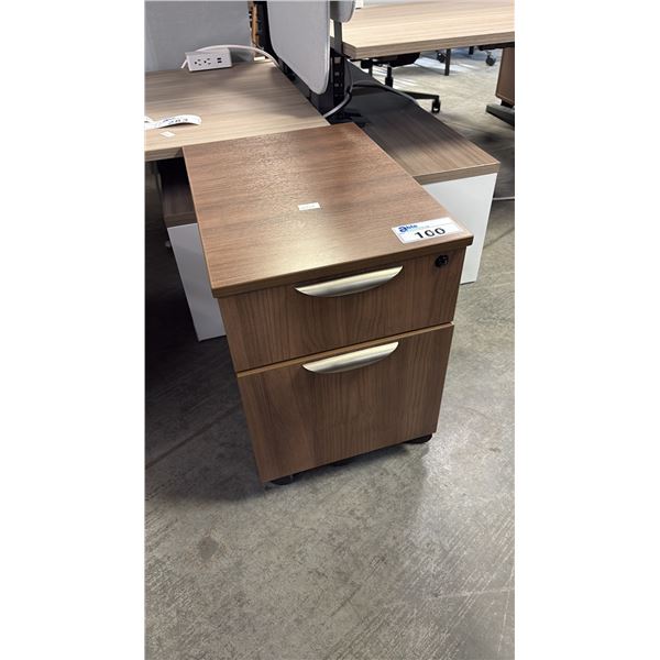 DARK OAK FINISH MOBILE PEDESTAL