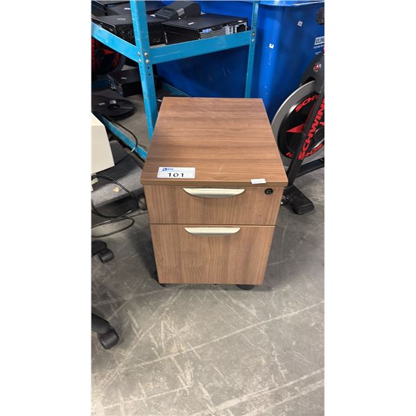 DARK OAK FINISH MOBILE PEDESTAL
