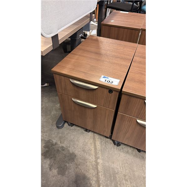 DARK OAK FINISH MOBILE PEDESTAL