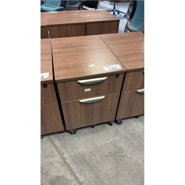 DARK OAK FINISH MOBILE PEDESTAL