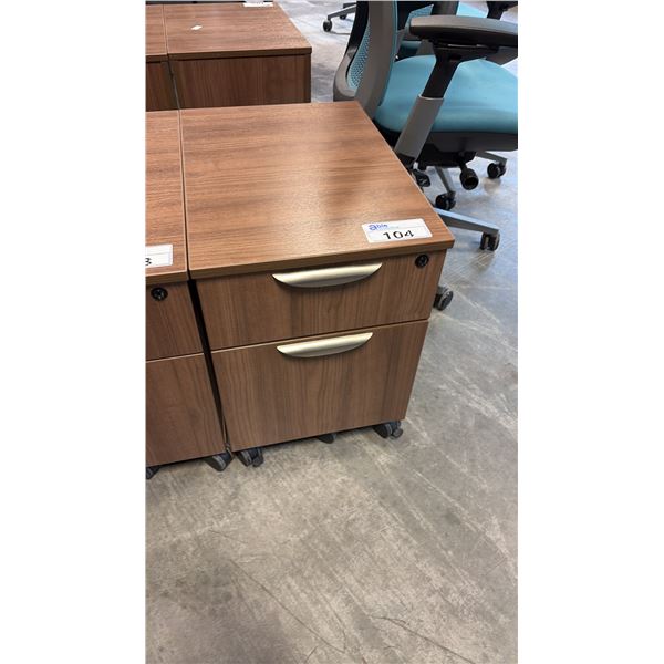 DARK OAK FINISH MOBILE PEDESTAL