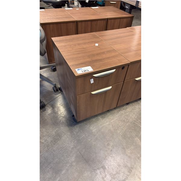 DARK OAK FINISH MOBILE PEDESTAL