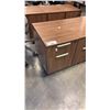 Image 1 : DARK OAK FINISH MOBILE PEDESTAL
