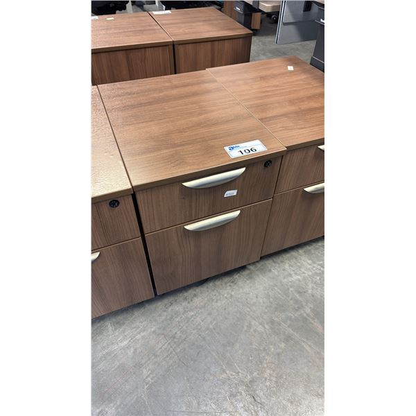 DARK OAK FINISH MOBILE PEDESTAL