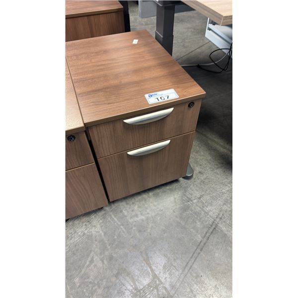 DARK OAK FINISH MOBILE PEDESTAL