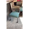 Image 1 : TEAL STEEL CASE MOVE MOBILE STACKING CHAIR