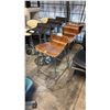 Image 1 : 4 MOLDED-WOOD/CHROME FINISH BACK-REST BAR STOOL