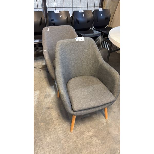 2 GREY CASUAL ARMCHAIR