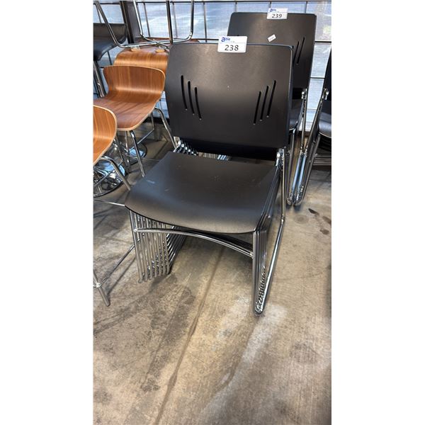 7 MULTI-PURPOSE STACKING SLED CHAIRS