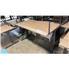 Image 2 : ASH WOOD STEELCASE ELECTRIC HEIGHT-ADJUSTABLE DESK 60"X30" IN
