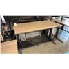 Image 1 : ASH WOOD STEELCASE ELECTRIC HEIGHT-ADJUSTABLE DESK 60"X30" IN