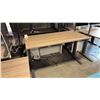 Image 1 : ASH WOOD STEELCASE ELECTRIC HEIGHT-ADJUSTABLE DESK 60"X30" IN