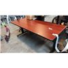 Image 1 : CHERRY FINISH TRAINING DESK WORKSTATION WITH FIXED T-LEG BASE 72"W X 30"D X 29"H