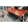 Image 1 : CHERRY FINISH TRAINING DESK WORKSTATION WITH FIXED T-LEG BASE 72"W X 30"D X 29"H