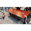 Image 1 : CHERRY FINISH TRAINING DESK WORKSTATION WITH FIXED T-LEG BASE 72"W X 30"D X 29"H