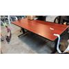Image 1 : CHERRY FINISH TRAINING DESK WORKSTATION WITH FIXED T-LEG BASE 72"W X 30"D X 29"H