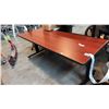Image 1 : CHERRY FINISH TRAINING DESK WORKSTATION WITH FIXED T-LEG BASE 72"W X 30"D X 29"H