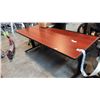 Image 1 : CHERRY FINISH TRAINING DESK WORKSTATION WITH FIXED T-LEG BASE 72"W X 30"D X 29"H