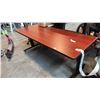 Image 1 : CHERRY FINISH TRAINING DESK WORKSTATION WITH FIXED T-LEG BASE 72"W X 30"D X 29"H