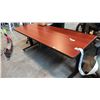 Image 1 : CHERRY FINISH TRAINING DESK WORKSTATION WITH FIXED T-LEG BASE 72"W X 30"D X 29"H