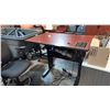 Image 1 : COMMERCIAL DUAL-MOTOR ELECTRIC SIT-STAND DESK 46-INCH CHERRY FINISH