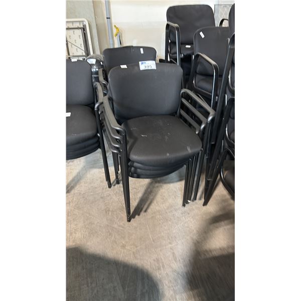 4 BLACK LOOP ARM CLIENT CHAIR - STYLE 2
