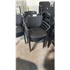 Image 1 : 4 BLACK LOOP ARM CLIENT CHAIR - STYLE 2