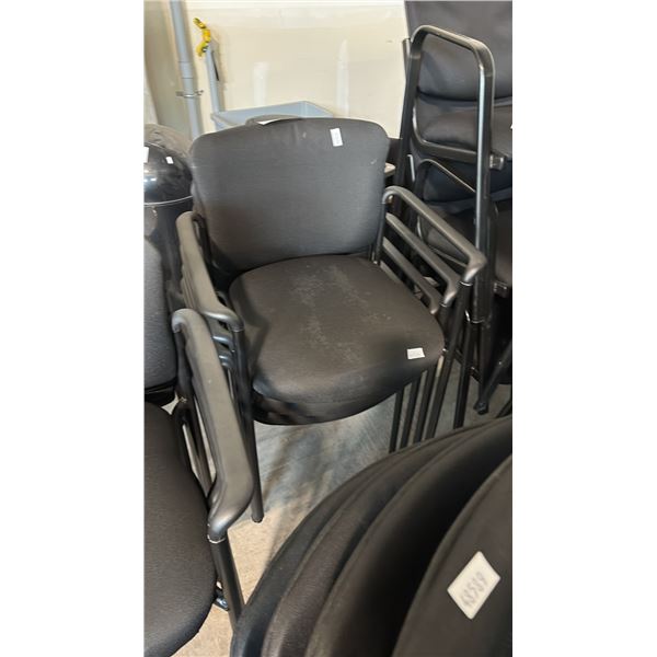 4 BLACK LOOP ARM CLIENT CHAIR - STYLE 2
