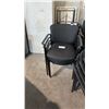 Image 1 : 4 BLACK LOOP ARM CLIENT CHAIR - STYLE 2